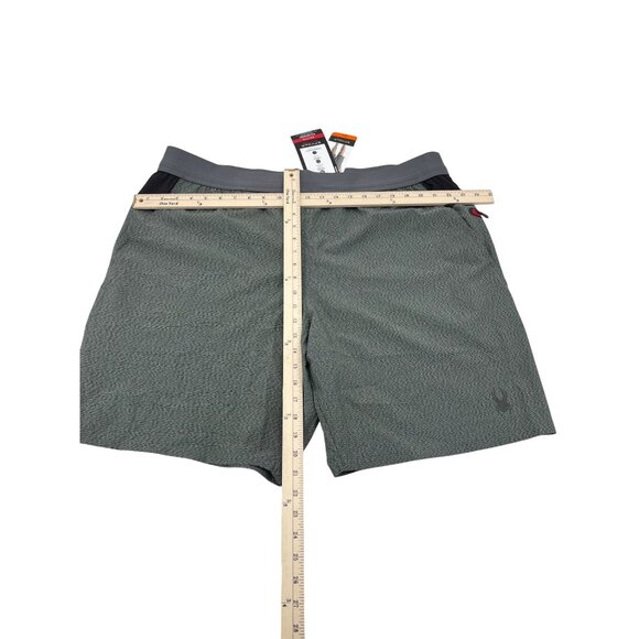 Spyder Mens Active Shorts XXL Gray/Black Polyester Spandex Lightweight Breathabl - Picture 3 of 5